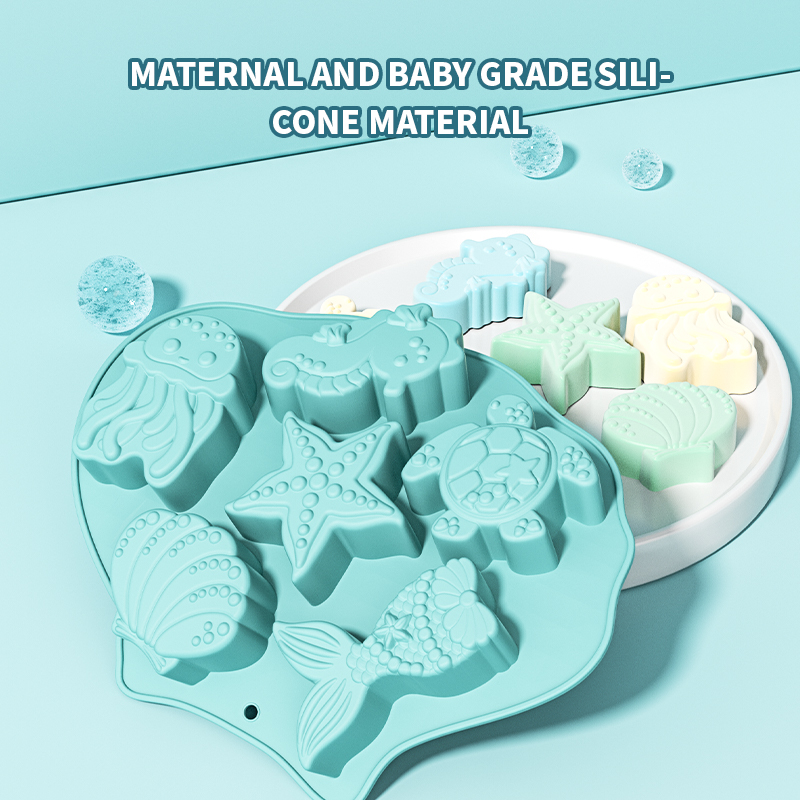 Donut Mold Silicone - Ocean Fondant Silicone Mold Shell Mermaid