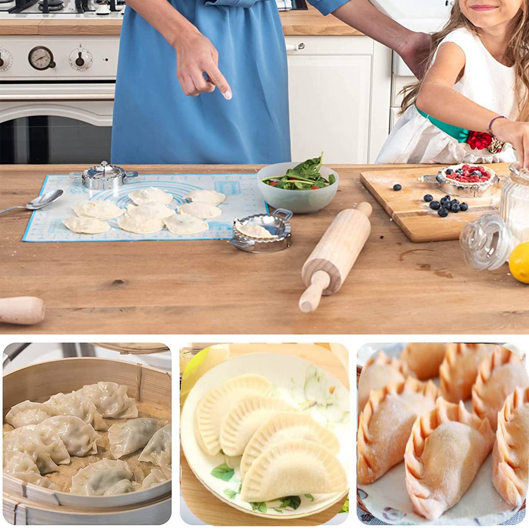 FAST-Dumplings Maker 8 Pcs, Pr - Dumpling Press Set review and price