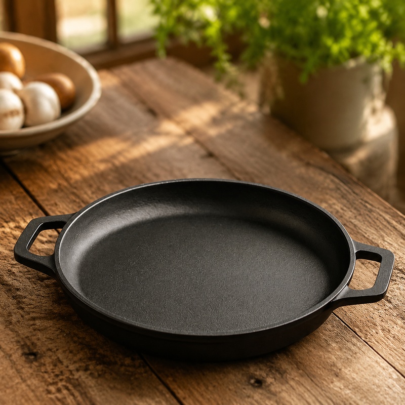 Heavy-Duty Cast Iron Fry Pan w - Egg Waffle Pan review and price
