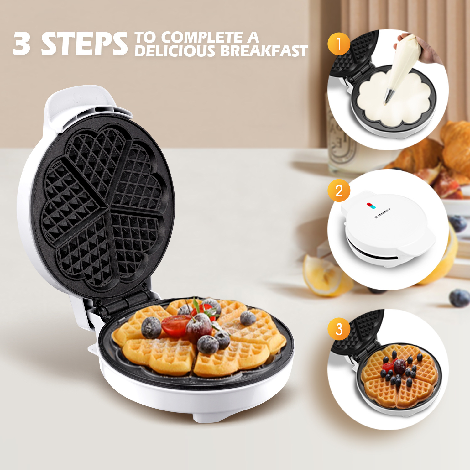 Breakfast Waffle Molds Egg Cak - Mini Pancake Griddle review and price
