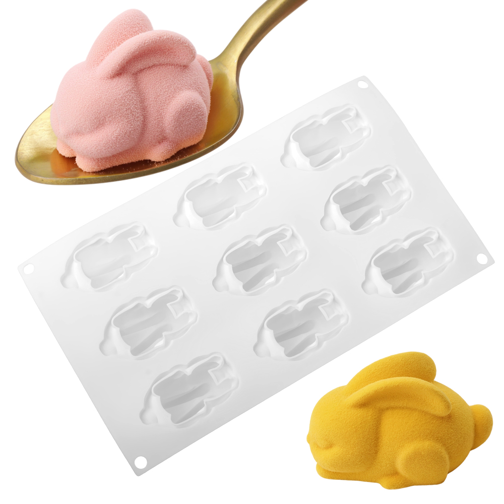 9-Cell Squatting Long Eared Ra - Bunny Cake Mold review and price